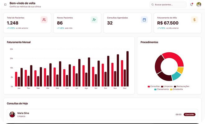 Exemplo de site profissional desenvolvido pela Creava Digital